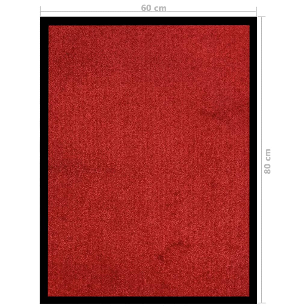 Doormat | Red | 100% Polypropylene twisted heatset, vinyl | 60x80 cm