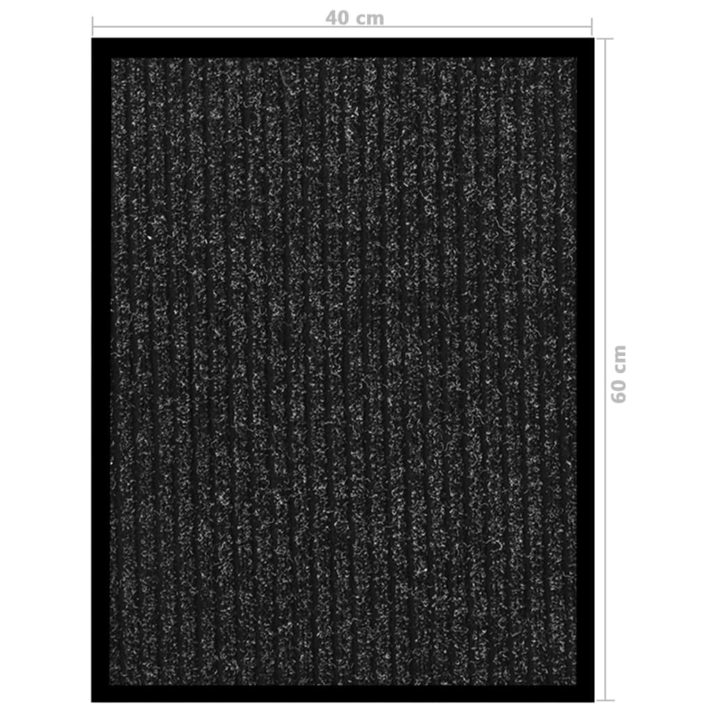 Doormat Striped Anthracite 40x60 cm