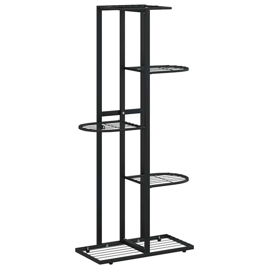 5-Floor Flower Stand 43x22x98 cm Black Metal 5-Floor Flower Stand 43x22x98 cm Black Metal