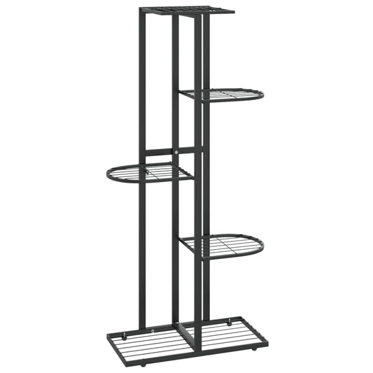 5-Floor Flower Stand 43x22x98 cm Black Metal 5-Floor Flower Stand 43x22x98 cm Black Metal
