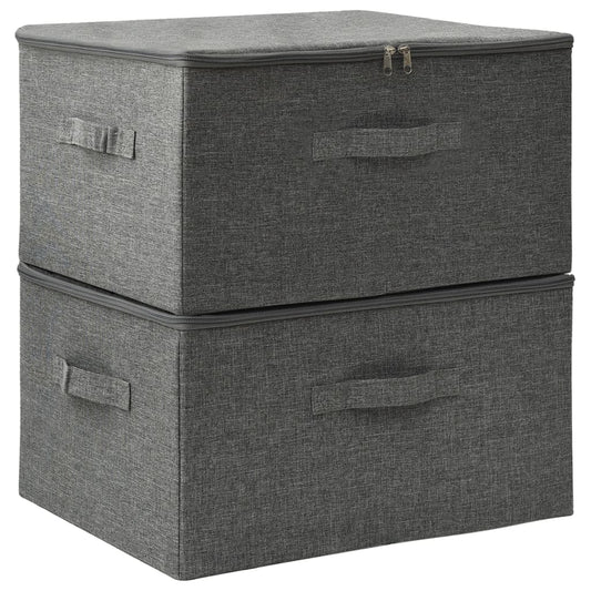 332909 vidaXL Storage Boxes 2 pcs Fabric 43x34x23 cm Anthracite 332909 vidaXL Storage Boxes 2 pcs Fabric 43x34x23 cm Anthracite