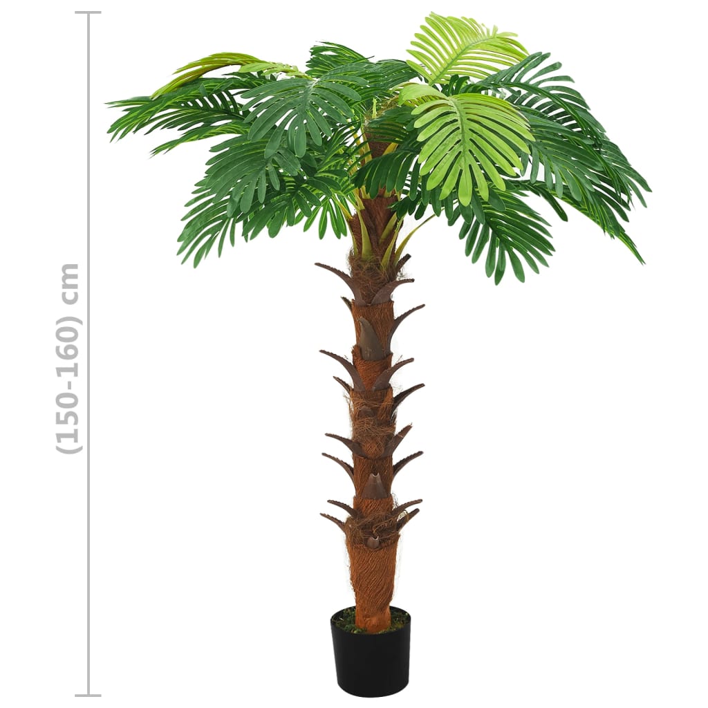 336308 vidaXL Artificial Cycas Palm with Pot 160 cm Green