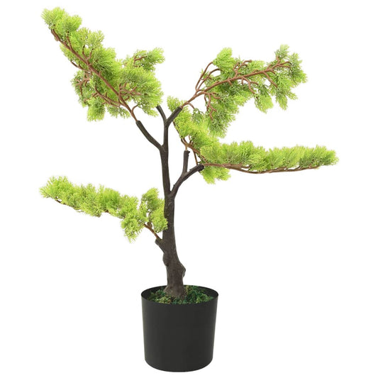 Artificial Cypress Bonsai with Pot 60 cm Green Artificial Cypress Bonsai with Pot 60 cm Green