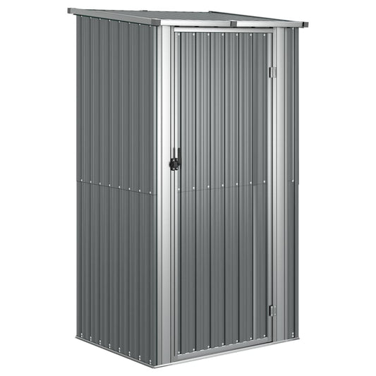 Garden Shed Grey 118.5x97x209.5 cm Galvanised Steel Garden Shed Grey 118.5x97x209.5 cm Galvanised Steel