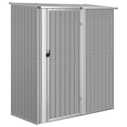 Garden Shed Grey 180.5x97x209.5 cm Galvanised Steel Garden Shed Grey 180.5x97x209.5 cm Galvanised Steel