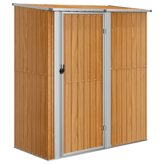 Garden Shed 180.5x97x209.5 cm Galvanised Steel Wooden Look Garden Shed 180.5x97x209.5 cm Galvanised Steel Wooden Look