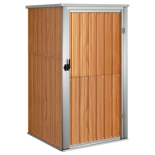 Garden Tool Shed Brown 88x89x161 cm Galvanised Steel Garden Tool Shed Brown 88x89x161 cm Galvanised Steel