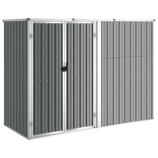 Garden Tool Shed Grey 225x89x161 cm Galvanised Steel Garden Tool Shed Grey 225x89x161 cm Galvanised Steel