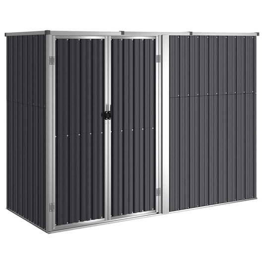 Garden Tool Shed Anthracite 225x89x161 cm Galvanised Steel Garden Tool Shed Anthracite 225x89x161 cm Galvanised Steel