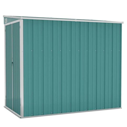 Wall-mounted Garden Shed Green 118x194x178 cm Galvanised Steel Wall-mounted Garden Shed Green 118x194x178 cm Galvanised Steel