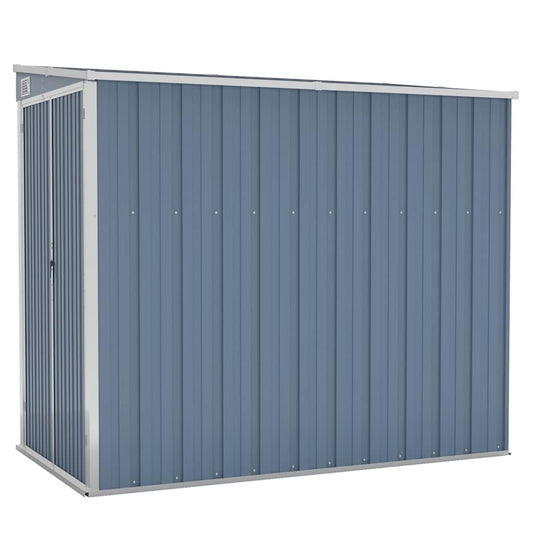 Wall-mounted Garden Shed Grey 118x194x178 cm Galvanised Steel Wall-mounted Garden Shed Grey 118x194x178 cm Galvanised Steel