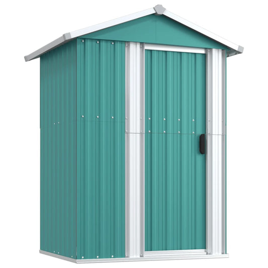Garden Shed Green 126x97.5x177 cm Galvanised Steel Garden Shed Green 126x97.5x177 cm Galvanised Steel