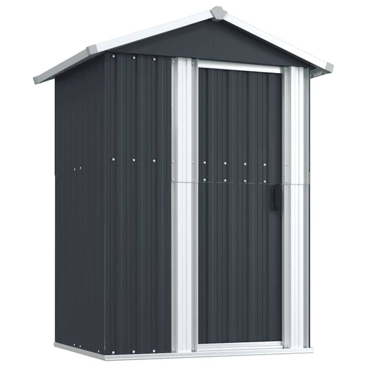 Garden Shed Anthracite 126x97.5x177 cm Galvanised Steel Garden Shed Anthracite 126x97.5x177 cm Galvanised Steel