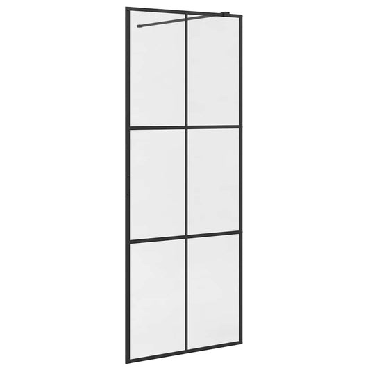 151023 vidaXL Walk-in Shower Wall with Clear ESG Glass 80x195 cm Black 151023 vidaXL Walk-in Shower Wall with Clear ESG Glass 80x195 cm Black