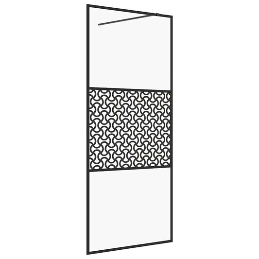151028 vidaXL Walk-in Shower Wall with Clear ESG Glass 80x195 cm Black 151028 vidaXL Walk-in Shower Wall with Clear ESG Glass 80x195 cm Black