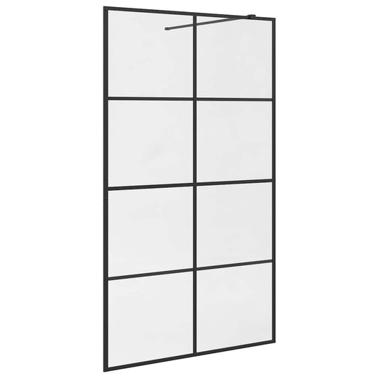 151036 vidaXL Walk-in Shower Wall with Clear ESG Glass 115x195 cm Black 151036 vidaXL Walk-in Shower Wall with Clear ESG Glass 115x195 cm Black