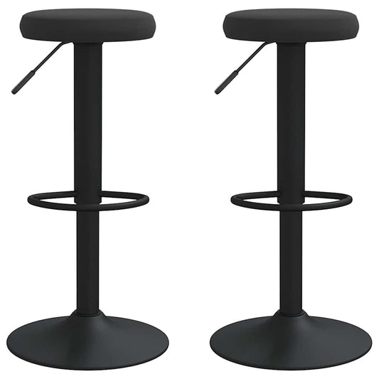 Bar Stools 2 pcs Black Velvet Bar Stools 2 pcs Black Velvet