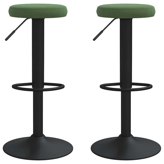 Bar Stools 2 pcs Dark Green Velvet Bar Stools 2 pcs Dark Green Velvet