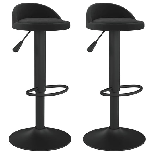 Bar Stools 2 pcs Black Velvet Bar Stools 2 pcs Black Velvet
