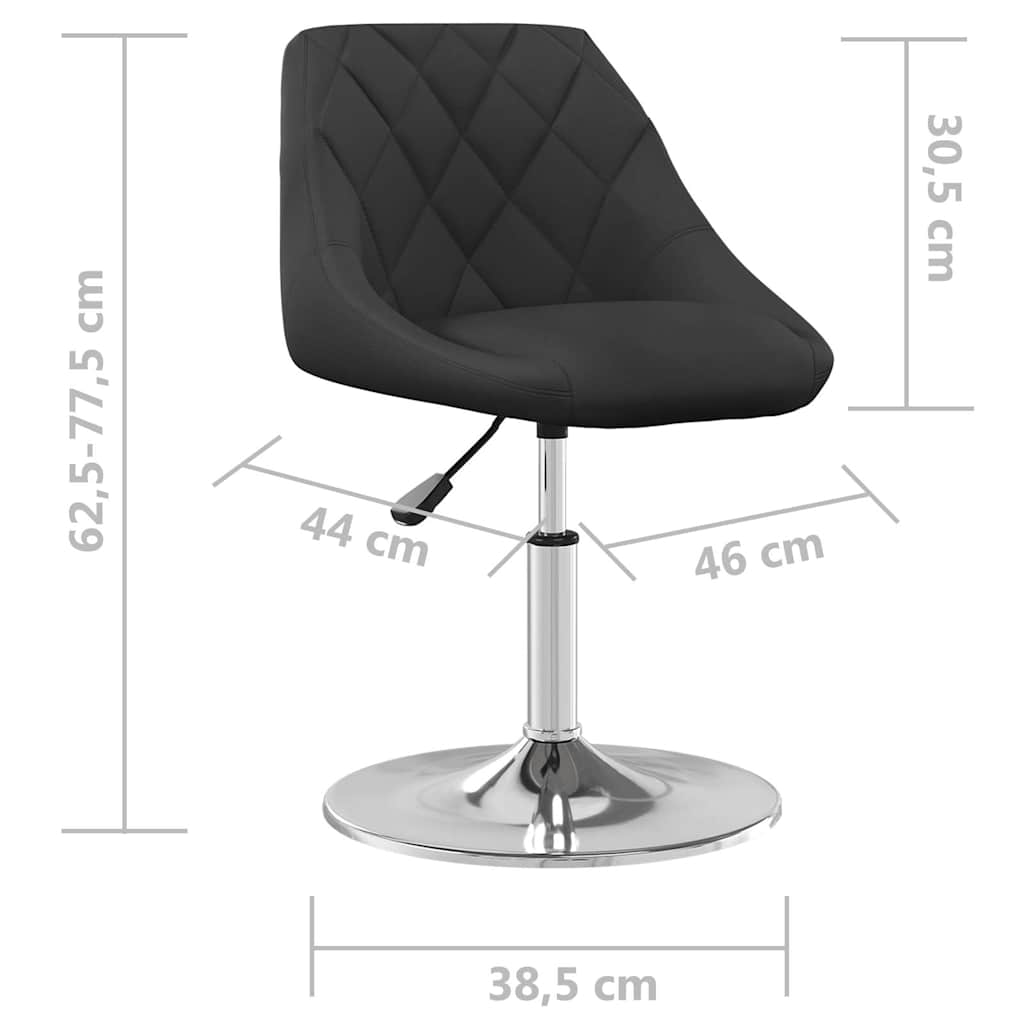 Swivel Dining Chairs 2 pcs Black Velvet