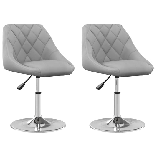 Swivel Dining Chairs 2 pcs Light Grey Velvet Swivel Dining Chairs 2 pcs Light Grey Velvet