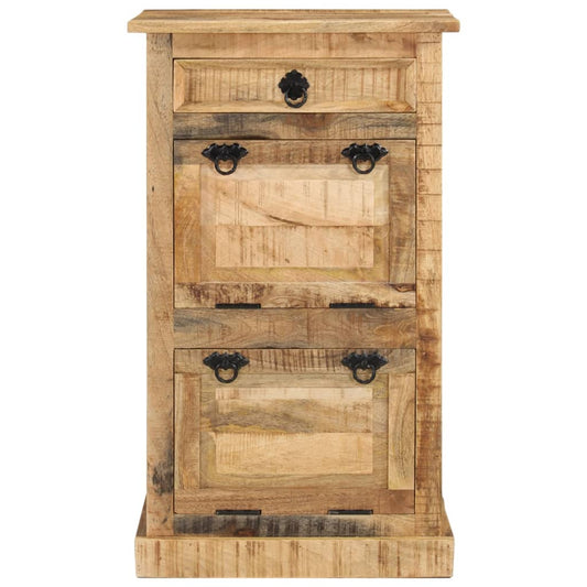 4-Layer Shoe Cabinet with Drawer Solid Rough Mango Wood 4-Layer Shoe Cabinet with Drawer Solid Rough Mango Wood