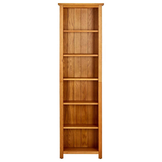 6-Tier Bookcase 52x22x180 cm Solid Oak Wood 6-Tier Bookcase 52x22x180 cm Solid Oak Wood