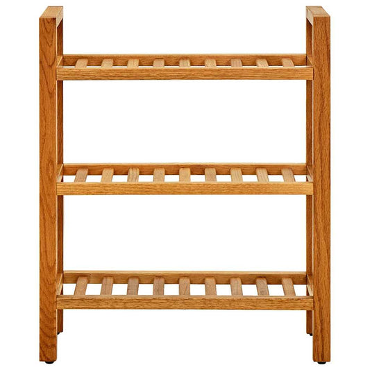 Shoe Rack with 3 Shelves 50x27x60 cm Solid Oak Wood Shoe Rack with 3 Shelves 50x27x60 cm Solid Oak Wood