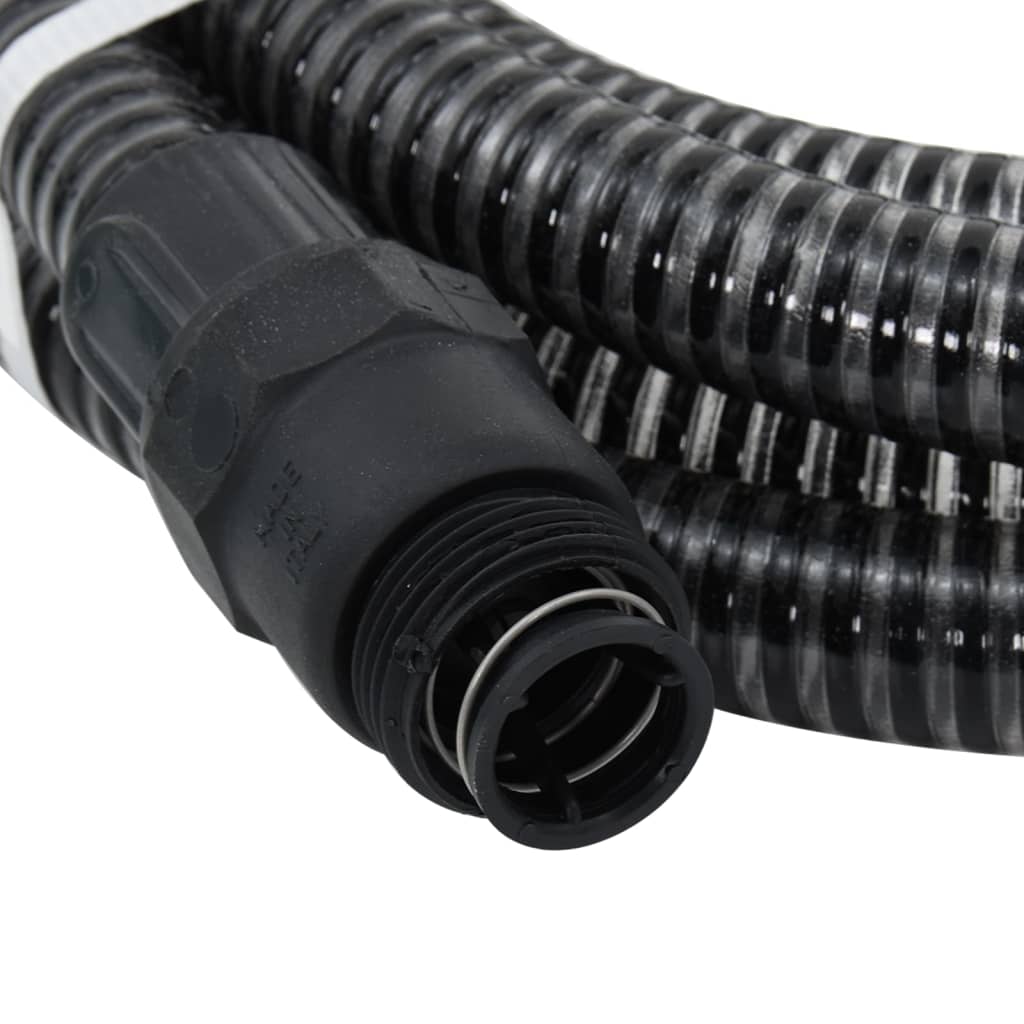 Suction Hose with PVC Connectors Black 1" 7 m PVC