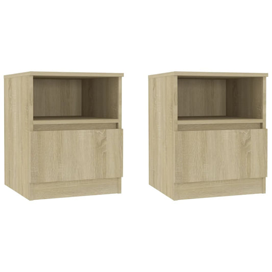 806164 vidaXL Bed Cabinets 2 pcs Sonoma Oak 40x40x50 cm Engineered Wood 806164 vidaXL Bed Cabinets 2 pcs Sonoma Oak 40x40x50 cm Engineered Wood