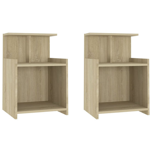 Bed Cabinets 2 pcs Sonoma Oak 40x35x60 cm Engineered Wood Bed Cabinets 2 pcs Sonoma Oak 40x35x60 cm Engineered Wood