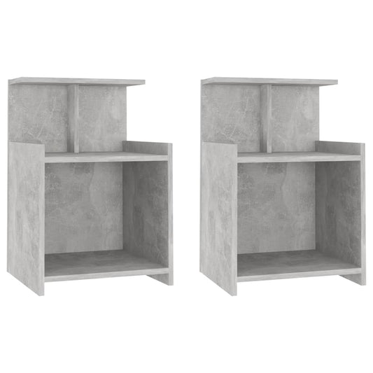 Bed Cabinets 2 pcs Concrete Grey 40x35x60 cm Engineered Wood Bed Cabinets 2 pcs Concrete Grey 40x35x60 cm Engineered Wood