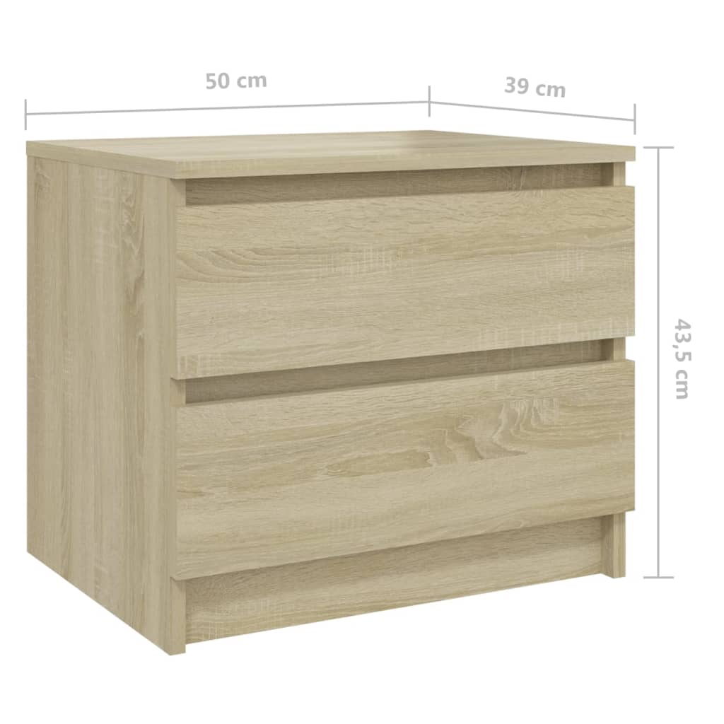 Bed Cabinet | Set of 2 | Sonoma oak | Engineered wood | Standard