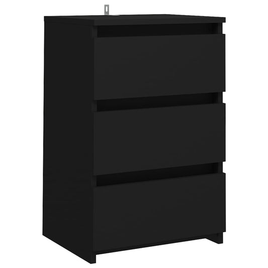 806213 vidaXL Bed Cabinet Black 40x35x62,5 cm Engineered Wood 806213 vidaXL Bed Cabinet Black 40x35x62,5 cm Engineered Wood