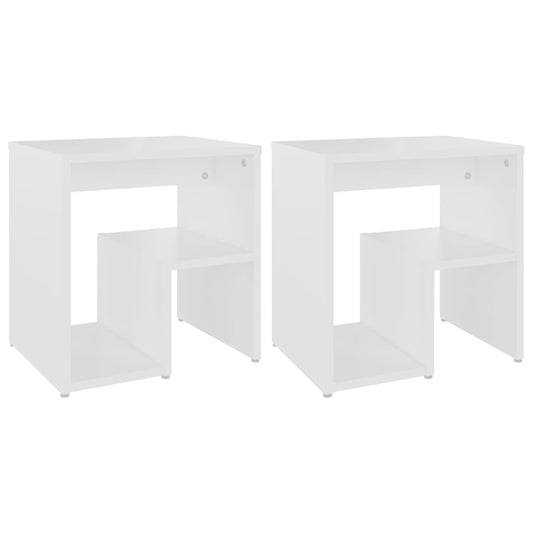 806329 vidaXL Bed Cabinets 2 pcs White 40x30x40 cm Engineered Wood 806329 vidaXL Bed Cabinets 2 pcs White 40x30x40 cm Engineered Wood