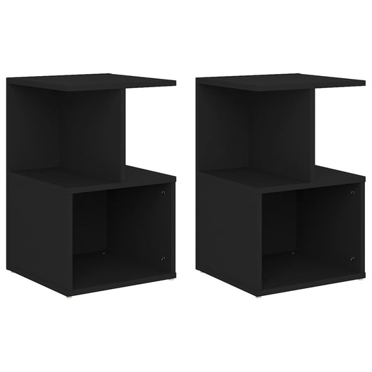 806349 vidaXL Bedside Cabinets 2 pcs Black 35x35x55 cm Engineered Wood 806349 vidaXL Bedside Cabinets 2 pcs Black 35x35x55 cm Engineered Wood