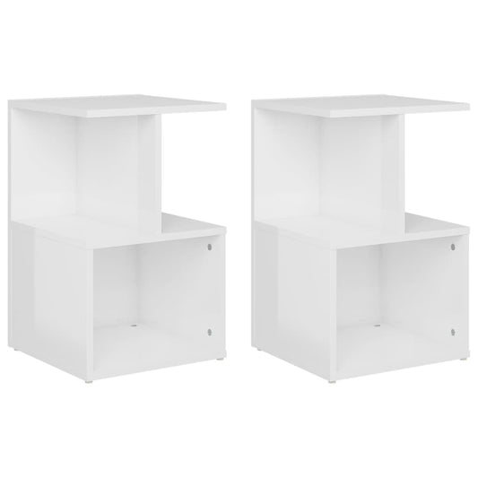 806359 vidaXL Bedside Cabinets 2 pcs High Gloss White 35x35x55 cm Engineered Wood 806359 vidaXL Bedside Cabinets 2 pcs High Gloss White 35x35x55 cm Engineered Wood