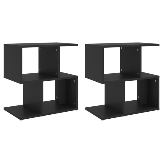 806367 vidaXL Bedside Cabinets 2 pcs Black 50x30x51,5 cm Engineered Wood 806367 vidaXL Bedside Cabinets 2 pcs Black 50x30x51,5 cm Engineered Wood