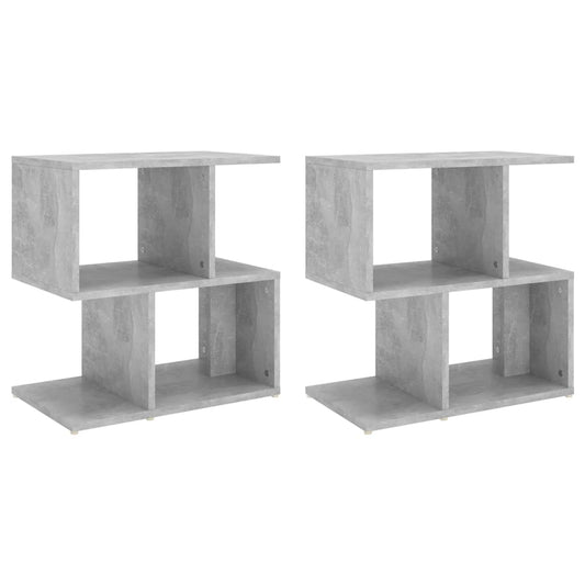 806373 vidaXL Bedside Cabinets 2 pcs Concrete Grey 50x30x51,5 cm Engineered Wood 806373 vidaXL Bedside Cabinets 2 pcs Concrete Grey 50x30x51,5 cm Engineered Wood