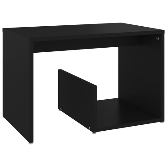 Side Table Black 59x36x38 cm Engineered Wood Side Table Black 59x36x38 cm Engineered Wood