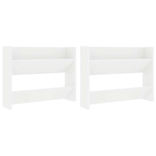 806742 vidaXL Wall Shoe Cabinet 2 pcs White 80x18x60 cm Engineered Wood 806742 vidaXL Wall Shoe Cabinet 2 pcs White 80x18x60 cm Engineered Wood