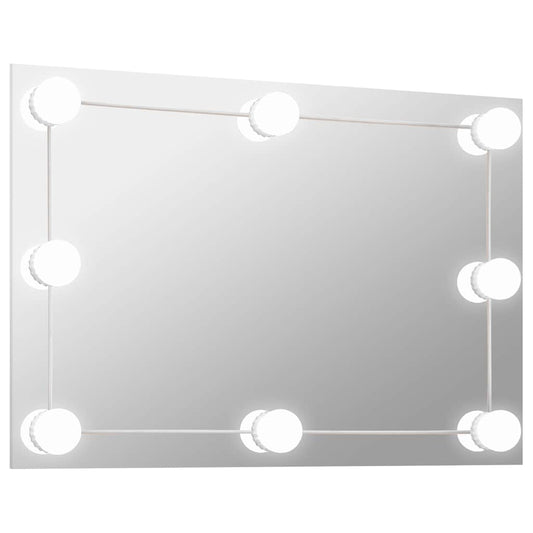 Wall Mirror with LED Lights Rectangular Glass Wall Mirror with LED Lights Rectangular Glass