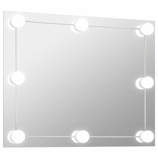 Wall Frameless Mirror with LED Lights Rectangular Glass Wall Frameless Mirror with LED Lights Rectangular Glass