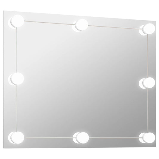 Wall Frameless Mirror with LED Lights Rectangular Glass Wall Frameless Mirror with LED Lights Rectangular Glass