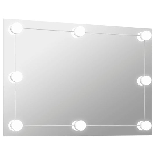 Wall Frameless Mirror with LED Lights Rectangular Glass Wall Frameless Mirror with LED Lights Rectangular Glass