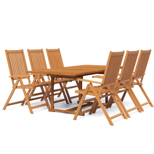 7 Piece Garden Dining Set Solid Wood Acacia 150-200 cm 7 Piece Garden Dining Set Solid Wood Acacia 150-200 cm