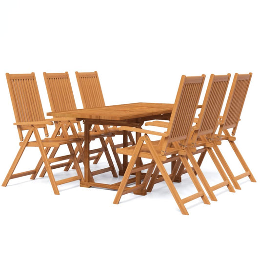 7 Piece Garden Dining Set Solid Wood Acacia 120-170 cm 7 Piece Garden Dining Set Solid Wood Acacia 120-170 cm