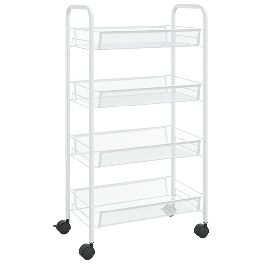 4-Tier Kitchen Trolley White 46x26x85 cm Iron 4-Tier Kitchen Trolley White 46x26x85 cm Iron