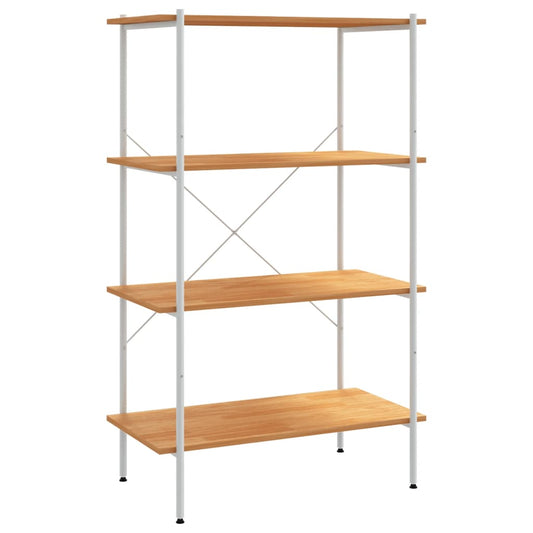 4-Tier Shelving Unit White and Oak 80x40x130 cm 4-Tier Shelving Unit White and Oak 80x40x130 cm