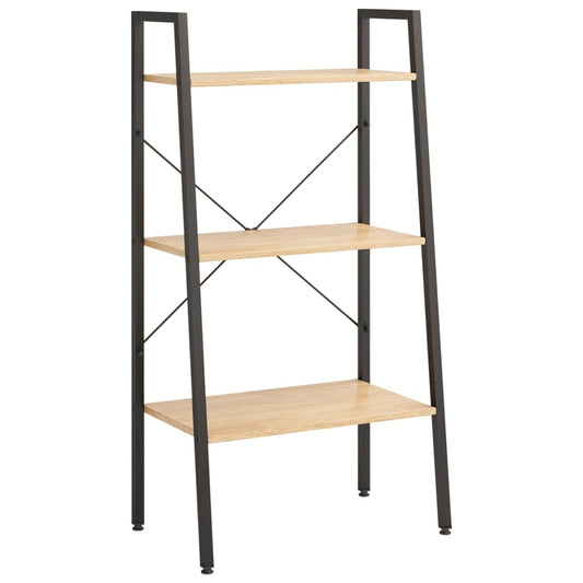 3-Tier Standing Shelf Light Brown and Black 56x35x108 cm 3-Tier Standing Shelf Light Brown and Black 56x35x108 cm